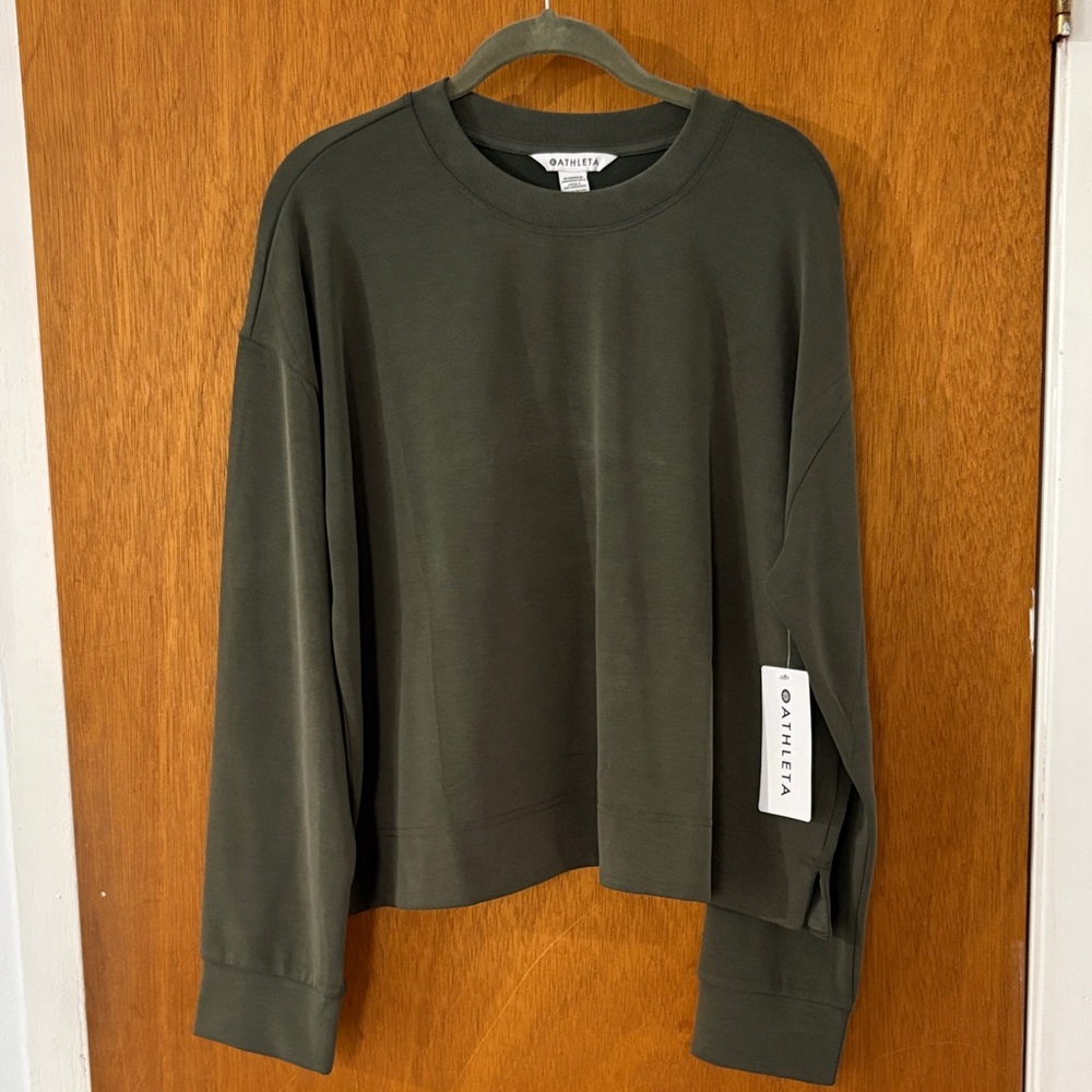 Athleta Forest Green Relaxed Long Sleeve
